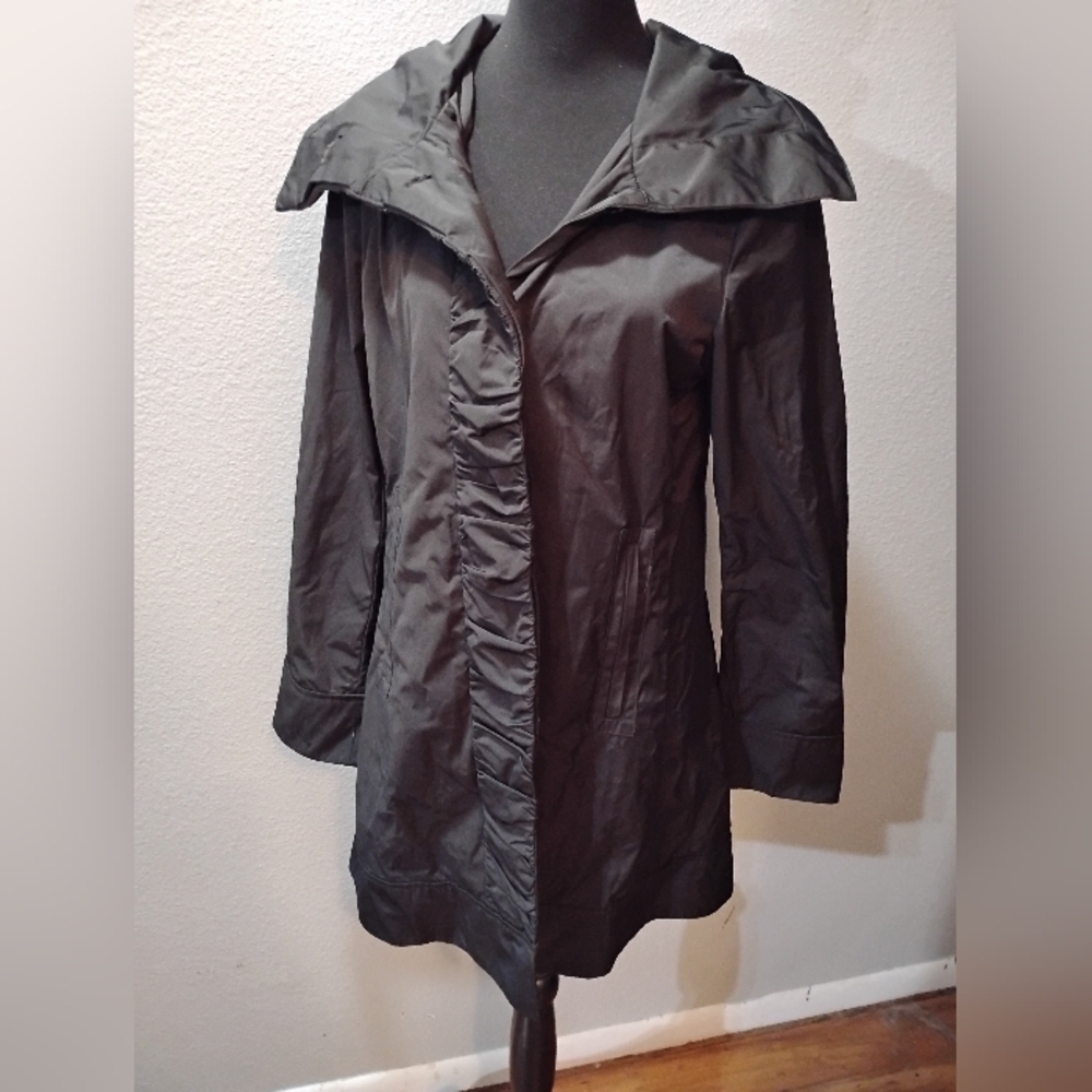 Rainforest Button Up Coat Hidden Hood